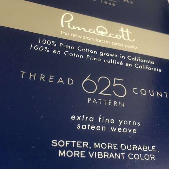 new LIGHT BLUE Wamsutta 625 TC SCROLL PATTERN 100% Cotton KING Pillowcases - Picture 2 of 5